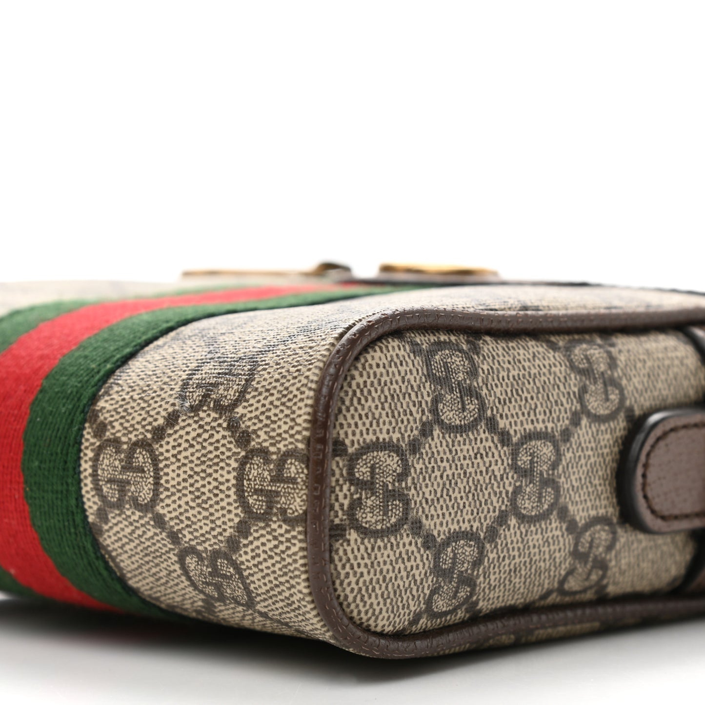 GG Supreme Monogram Web Mini Ophidia Messenger Brown
