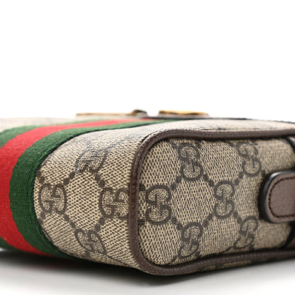 Gucci GG Supreme Monogram Web Mini Ophidia Messenger Brown 11 of 11