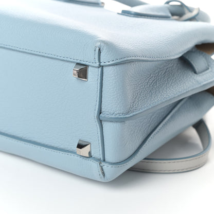 MCM Grained Calfskin Mini Milla Tote Sky Blue 7 of 7