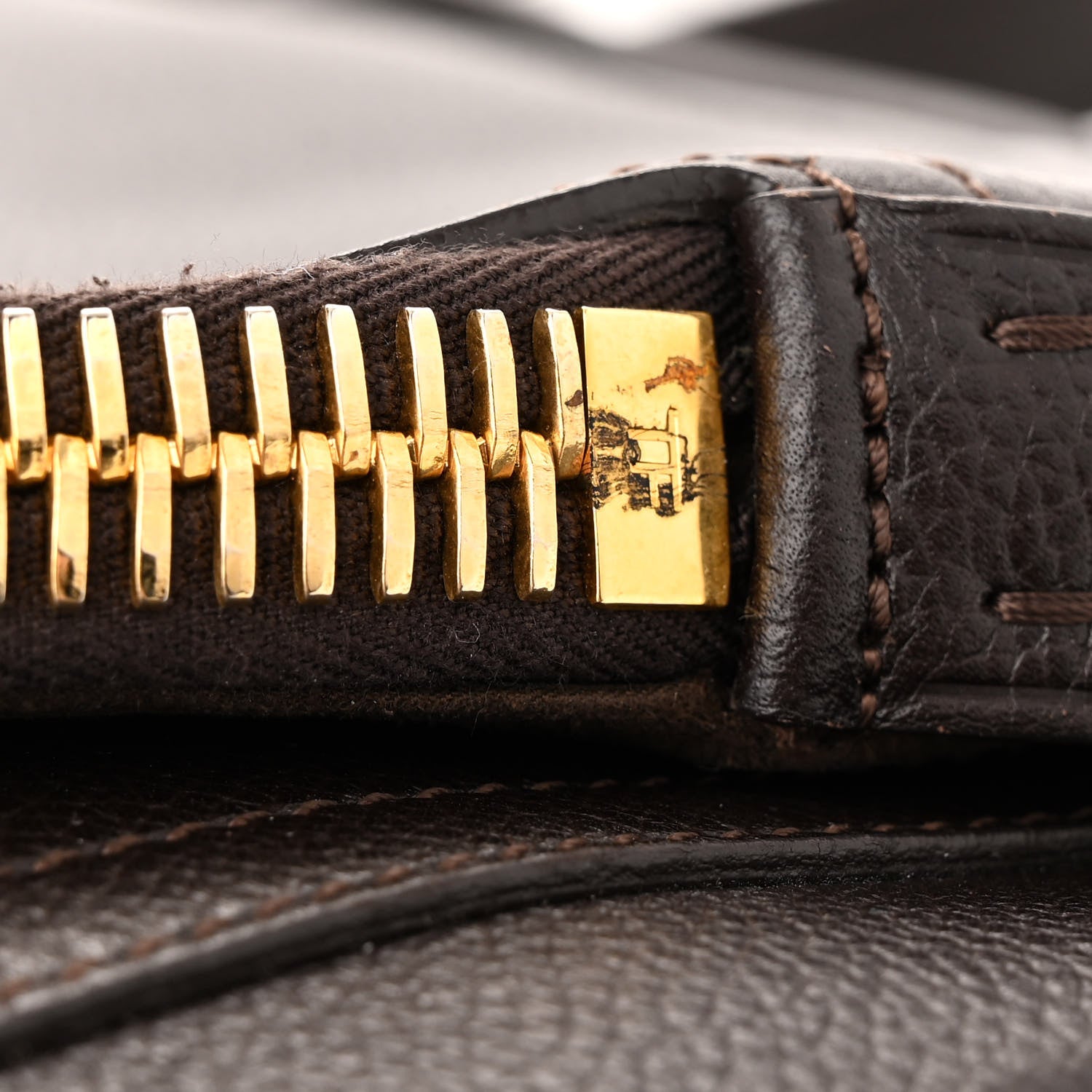 Tom Ford Pebbled Calfskin Medium Jennifer Dark Brown 12 of 15