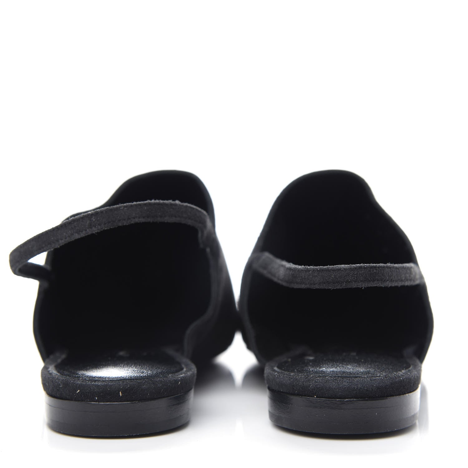 Hermes Suede Slingback Mules 35 Black 7 of 9