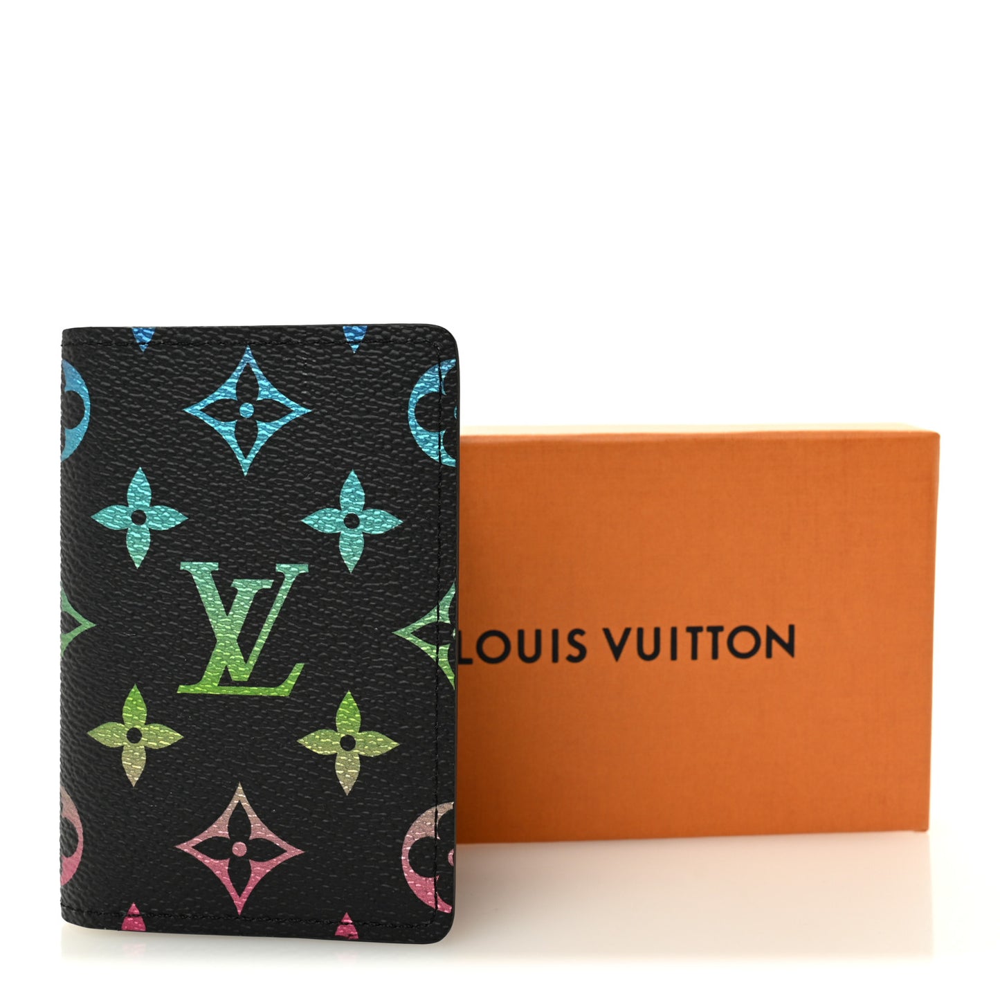 Monogram Iridescent Pocket Organizer NM Black
