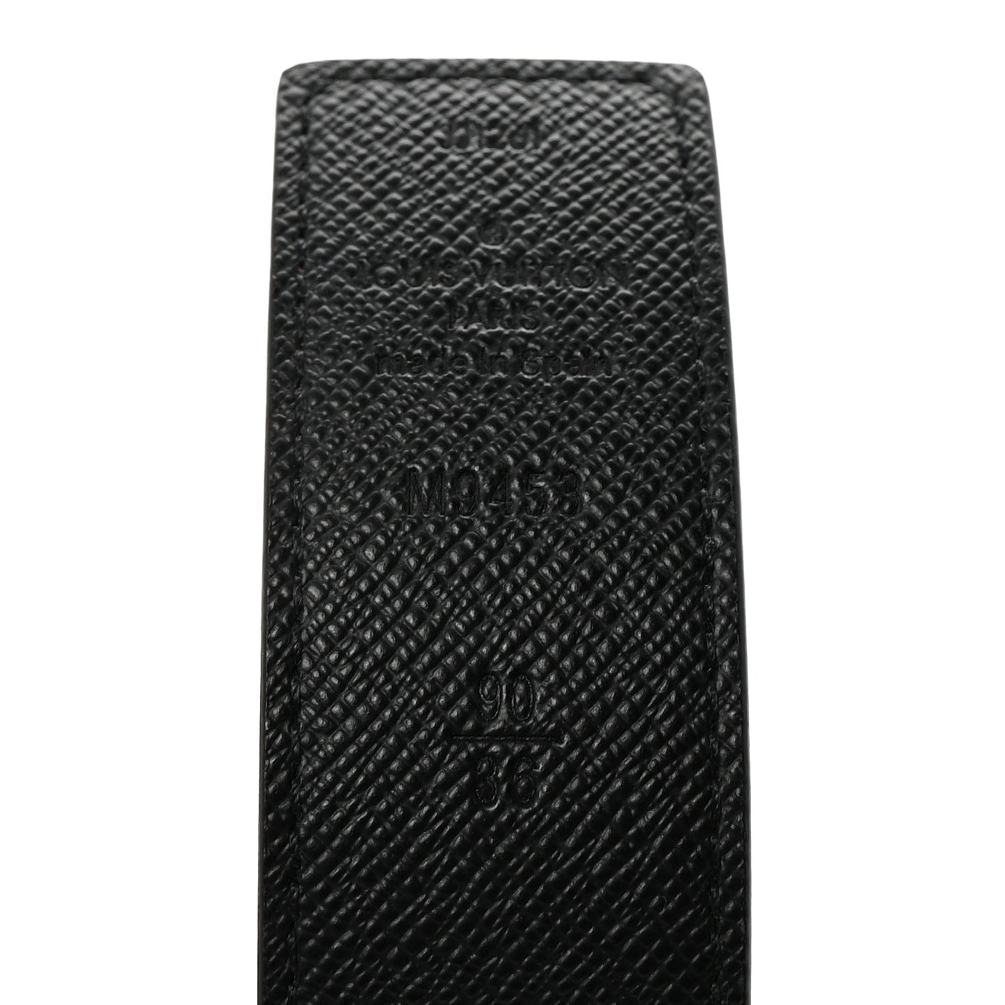 Calfskin Monogram 30mm LV Initiales Reversible Belt 90 36 Black