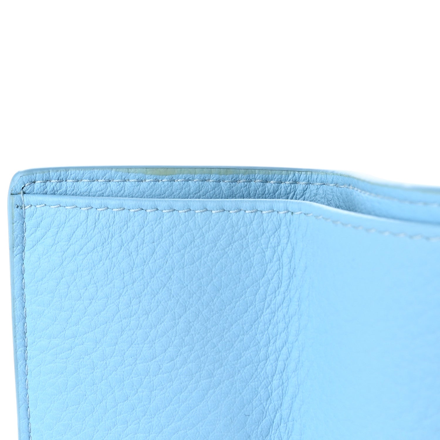 Balenciaga Calfskin Mini Papier Wallet Light Blue 8 of 10