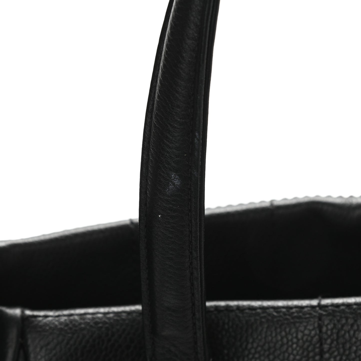 Caviar Square Stitched Tote Black