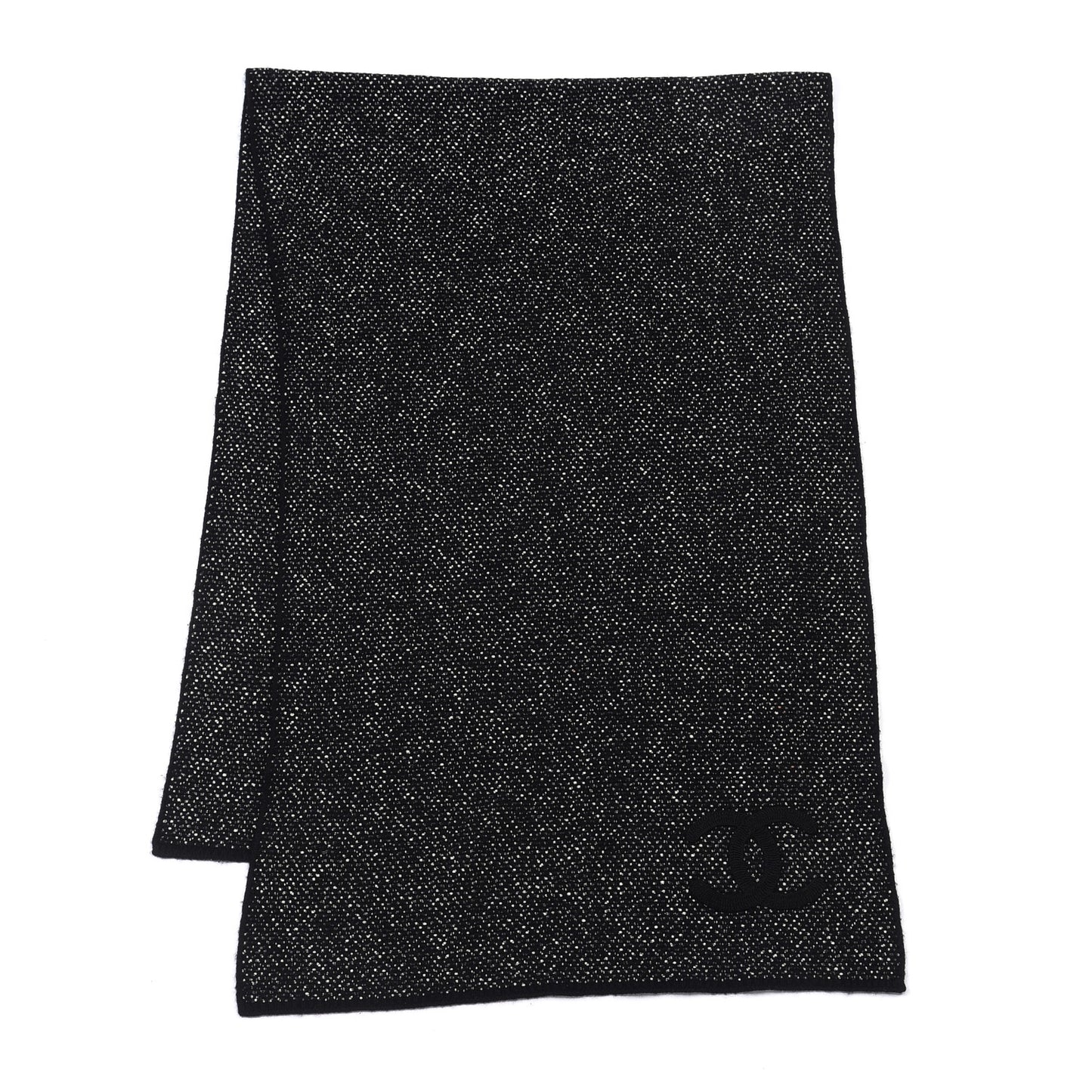 Cotton Cashmere CC Scarf Black