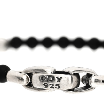 David Yurman Sterling Silver Black Onyx Spiritual Beads Anchor Bracelet 3 of 3