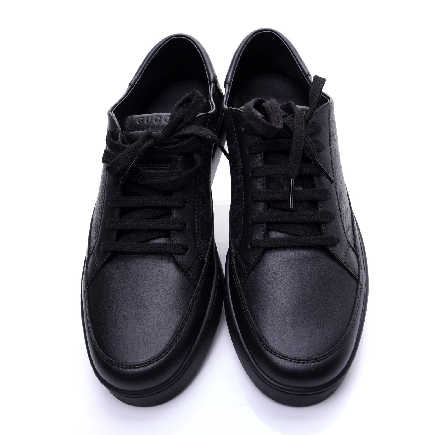 Gucci GG Supreme Monogram Mens Low Top Sneakers 9.5 Black 9 of 13