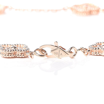 Van Cleef & Arpels 18K Rose Gold 6 Motifs Sweet Alhambra Bracelet 4 of 5