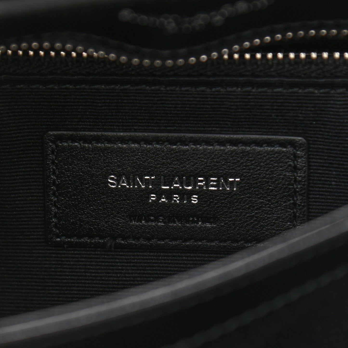 Calfskin Y Quilted Monogram Toy Loulou Crossbody Bag Black