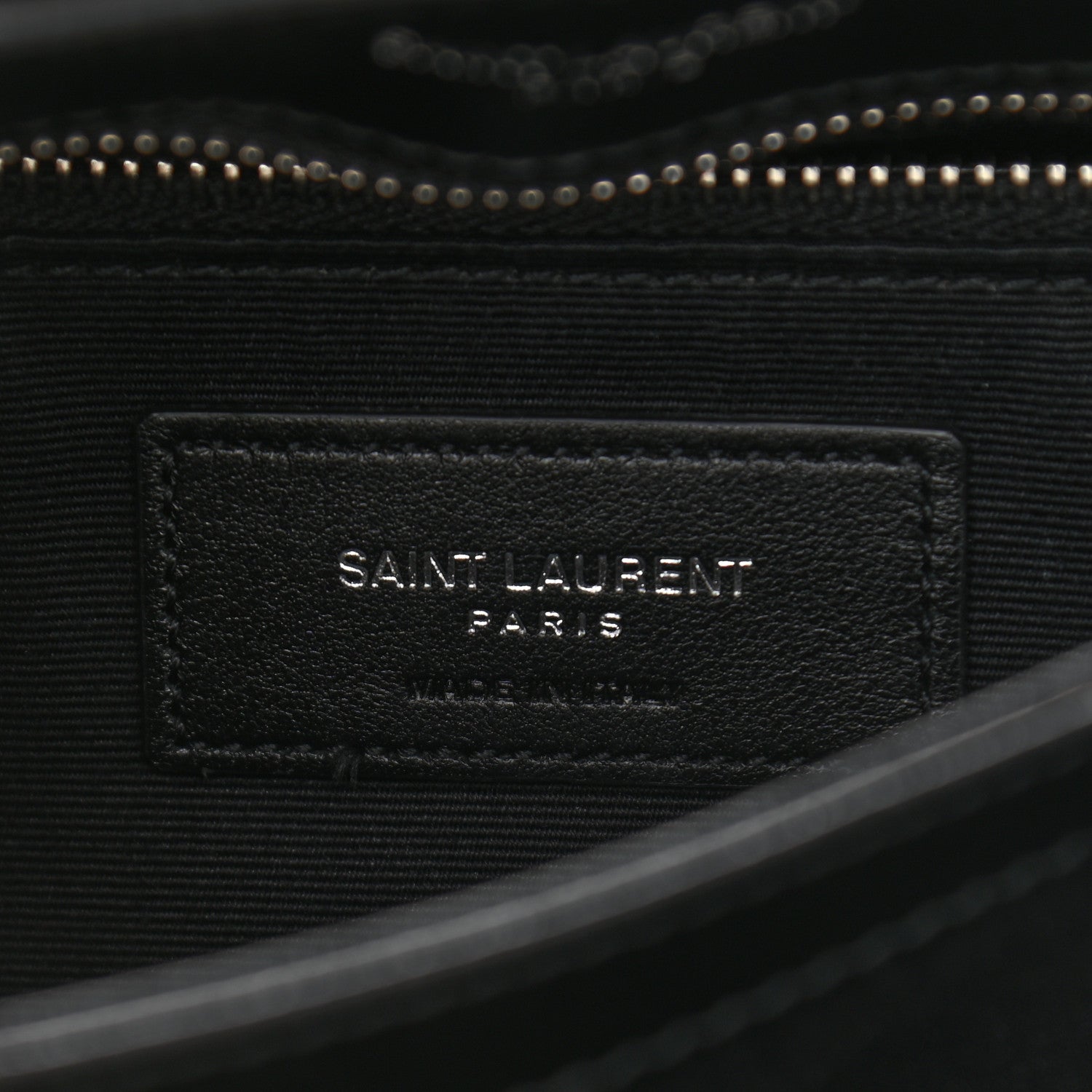 Saint Laurent Calfskin Y Quilted Monogram Toy Loulou Crossbody Bag Black 7 of 13