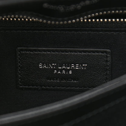 Saint Laurent Calfskin Y Quilted Monogram Toy Loulou Crossbody Bag Black 7 of 13