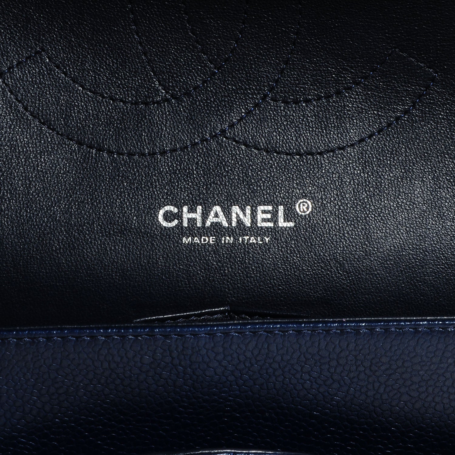 Chanel Caviar Jumbo Double Flap Navy Blue 6 of 9