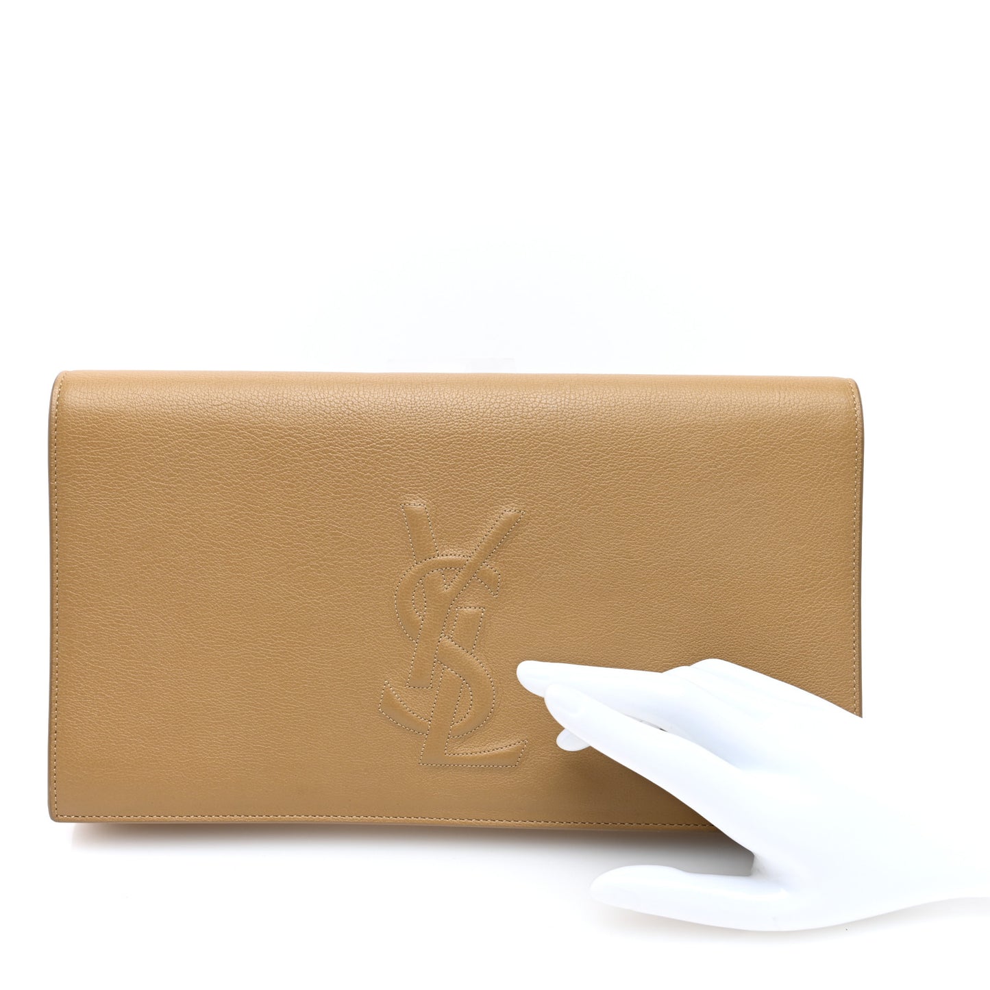 Calfskin Large Belle De Jour Clutch Beige