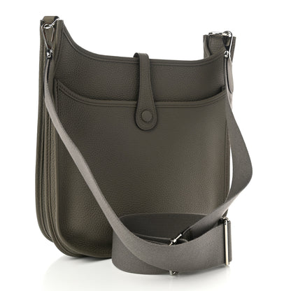 Hermes Taurillon Clemence Evelyne III PM Etain 3 of 11