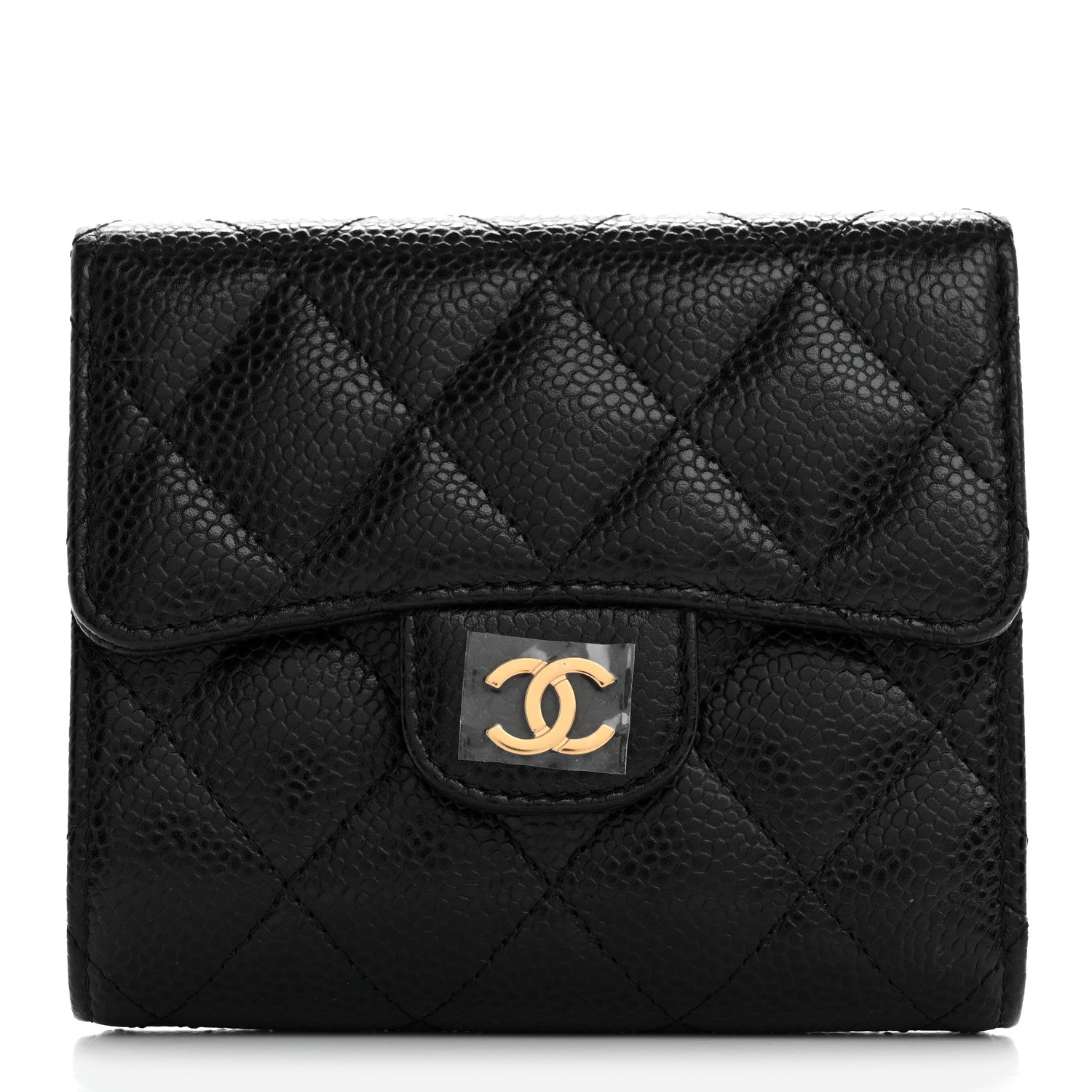 Chanel Caviar Quilted Compact Flap Wallet Black 1 of 8