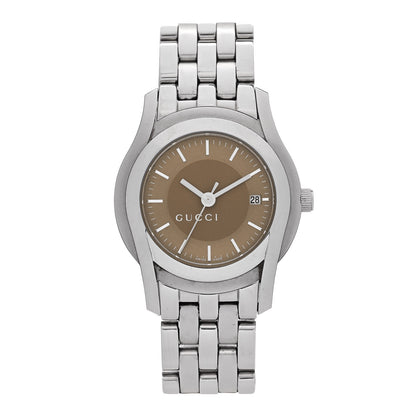 Gucci Stainless Steel 27mm 5500L Quartz Watch Brown 1 of 5
