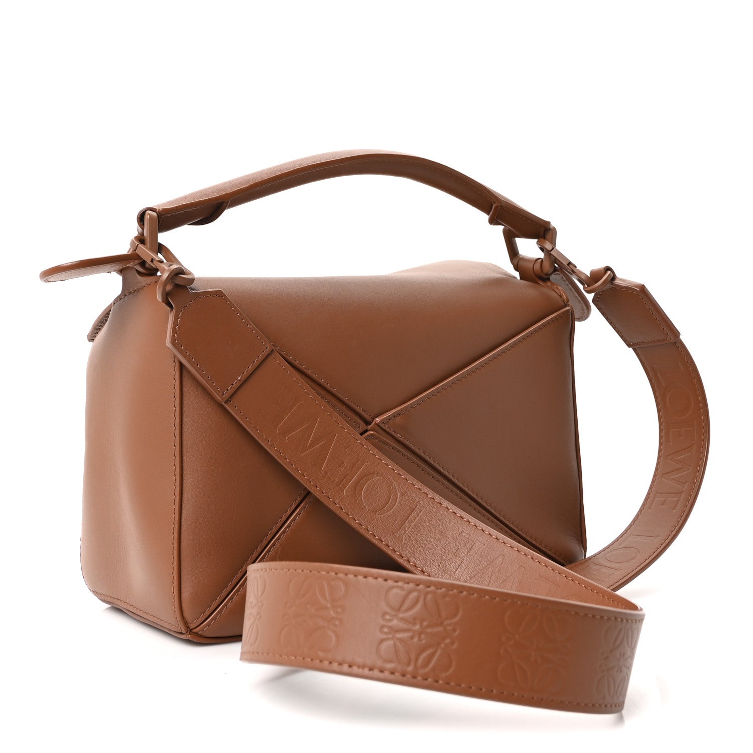 Loewe Satin Calfskin Small Puzzle Bag Pecan 3 of 9