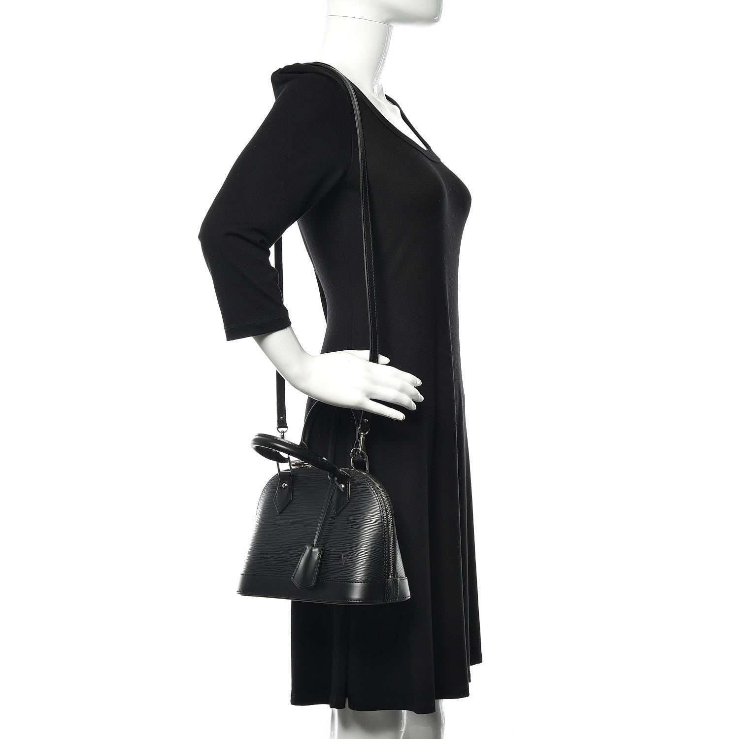 Louis Vuitton Epi Alma BB Black 2 of 9