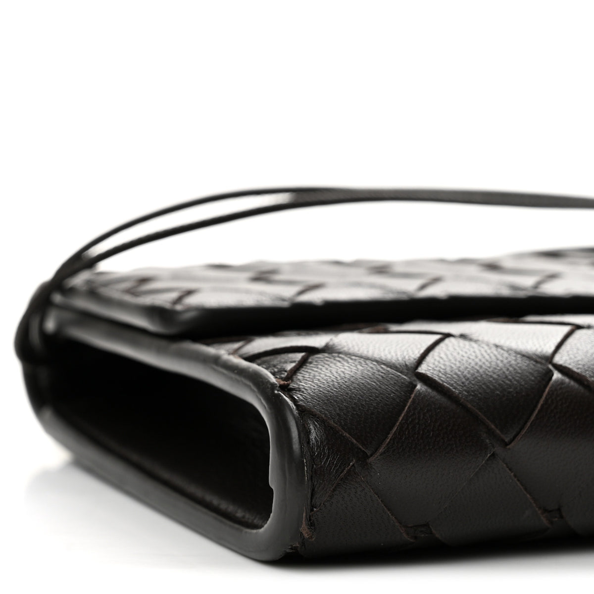 Nappa Intrecciato Long Andiamo Top Handle Clutch Fondant
