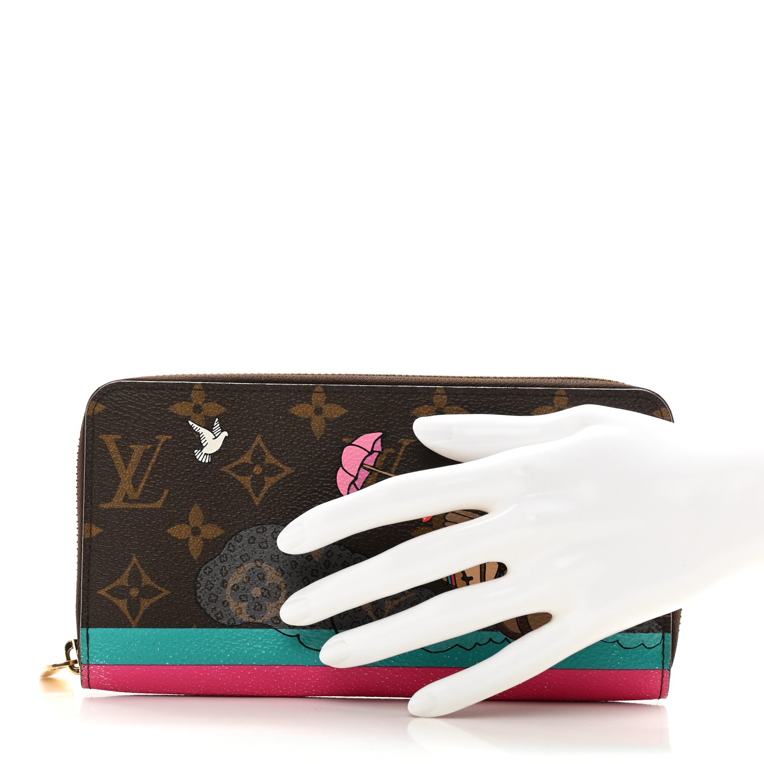Louis Vuitton Monogram 2015 Christmas Animation Zippy Wallet Hibiscus 2 of 8