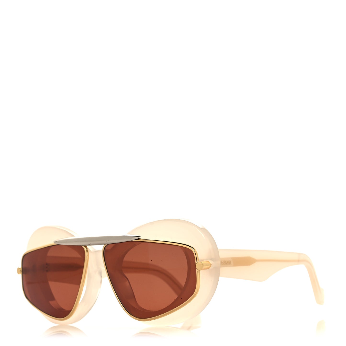 Acetate Wing Double Frame Sunglasses LW40120I Ivory