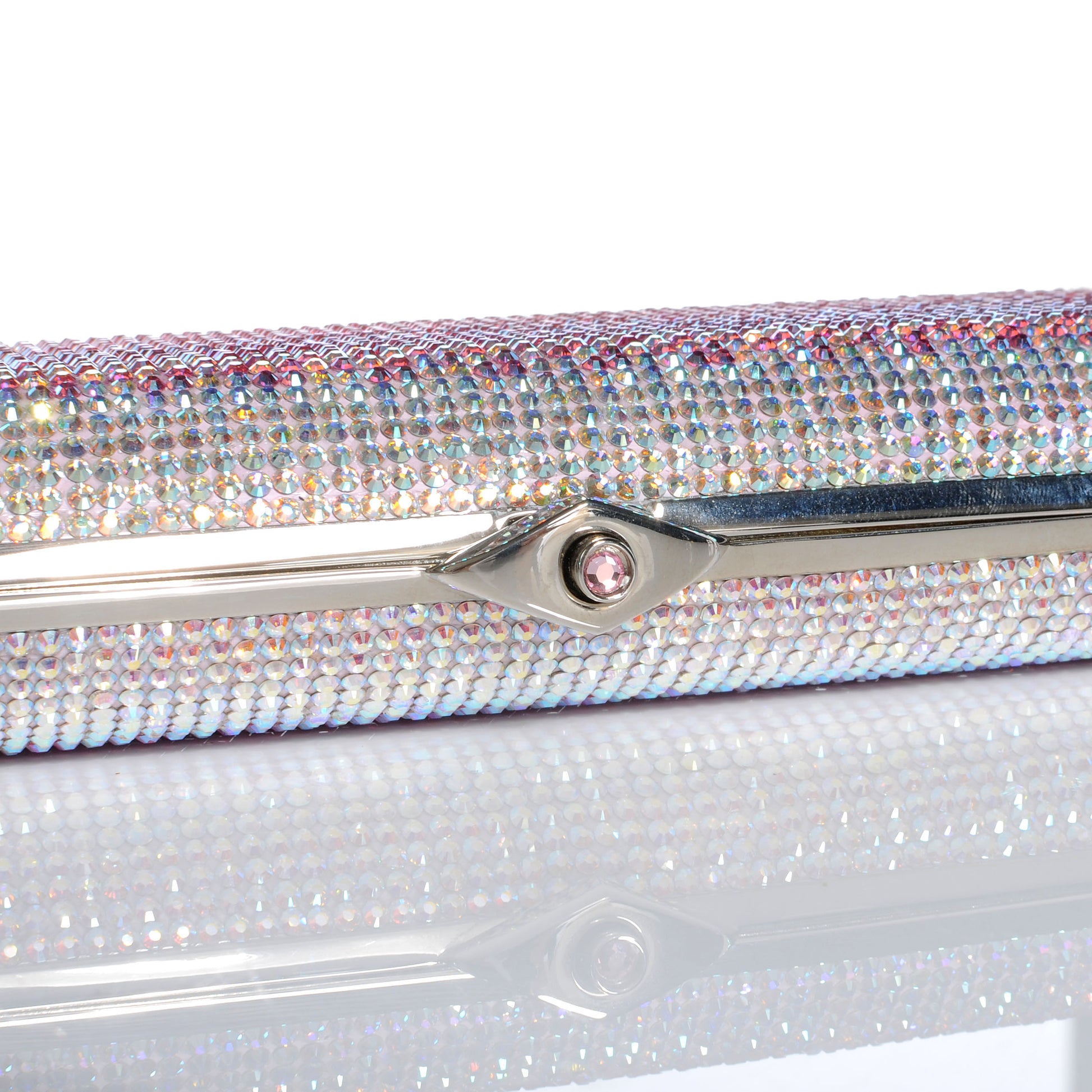 Judith Leiber Crystal Degrade Minaudiere Clutch Pink 5 of 7