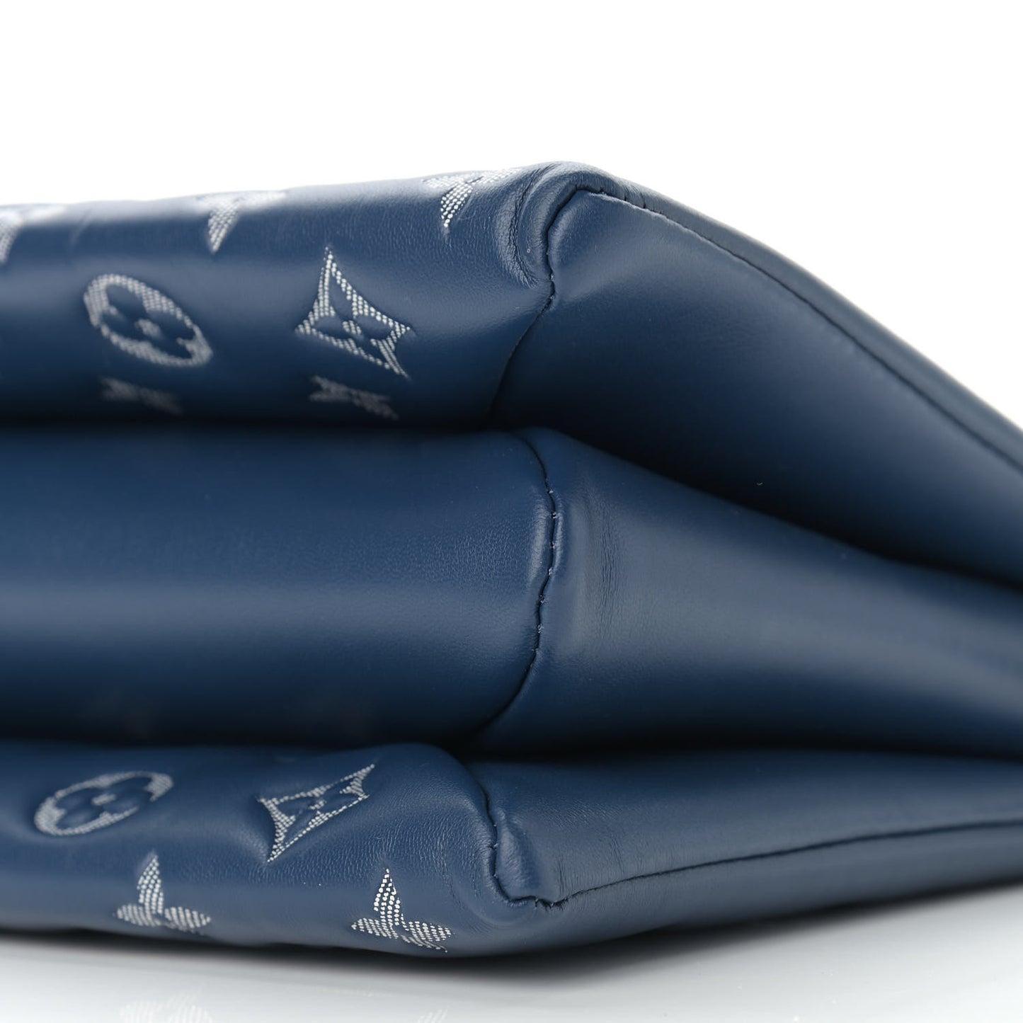 Lambskin Embossed Monogram Coussin PM Denim Blue