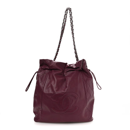 Chanel Caviar 31 Drawstring Tote Purple 1 of 12