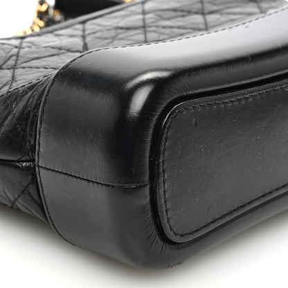 Chanel Aged Calfskin Quilted Small Gabrielle Hobo Black 11 of 12