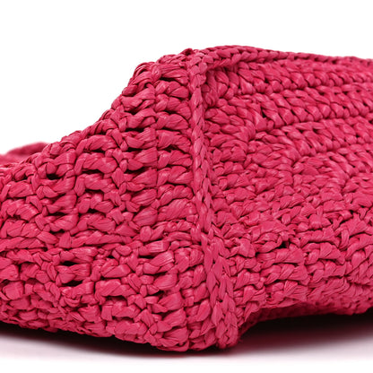 Saint Laurent Raffia Rive Gauche Tote Pink 9 of 11