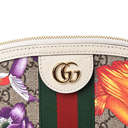 Gucci GG Supreme Monogram Flora Web GG Small Ophidia Dome Shoulder Bag White 11 of 12