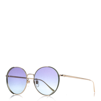 Gucci Round Sunglasses GG0401SK Gold 1 of 7