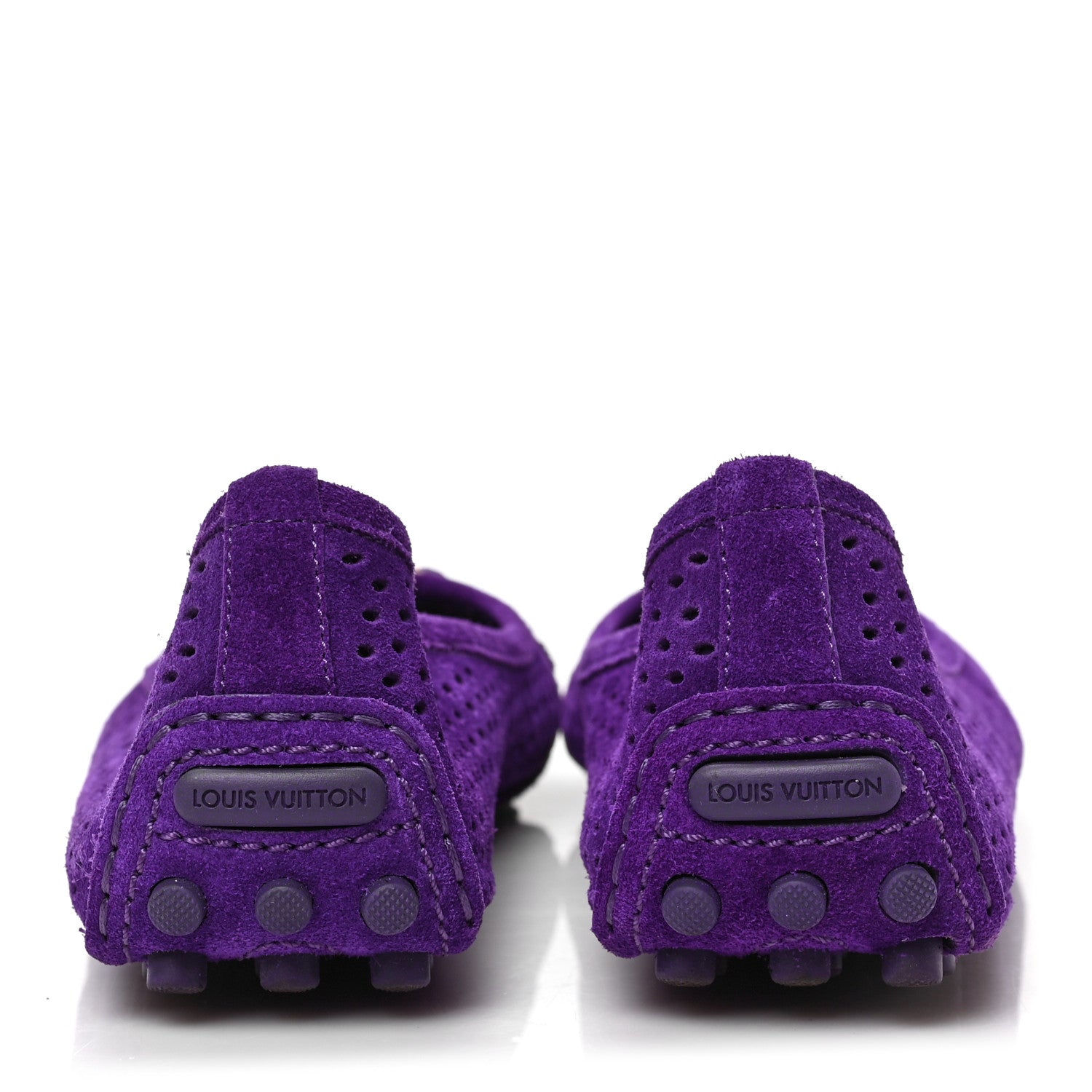 Louis Vuitton Suede Perforated Oxford Ballerina Flats 39 Violet 5 of 8