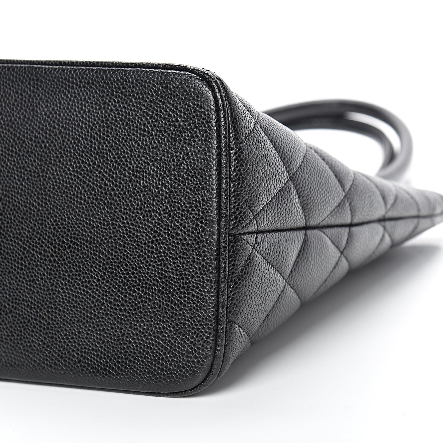 Caviar Quilted Medallion Tote Black
