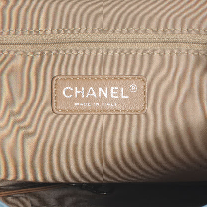 Chanel Caviar Expandable Zip Shoulder Bag Blue 6 of 7