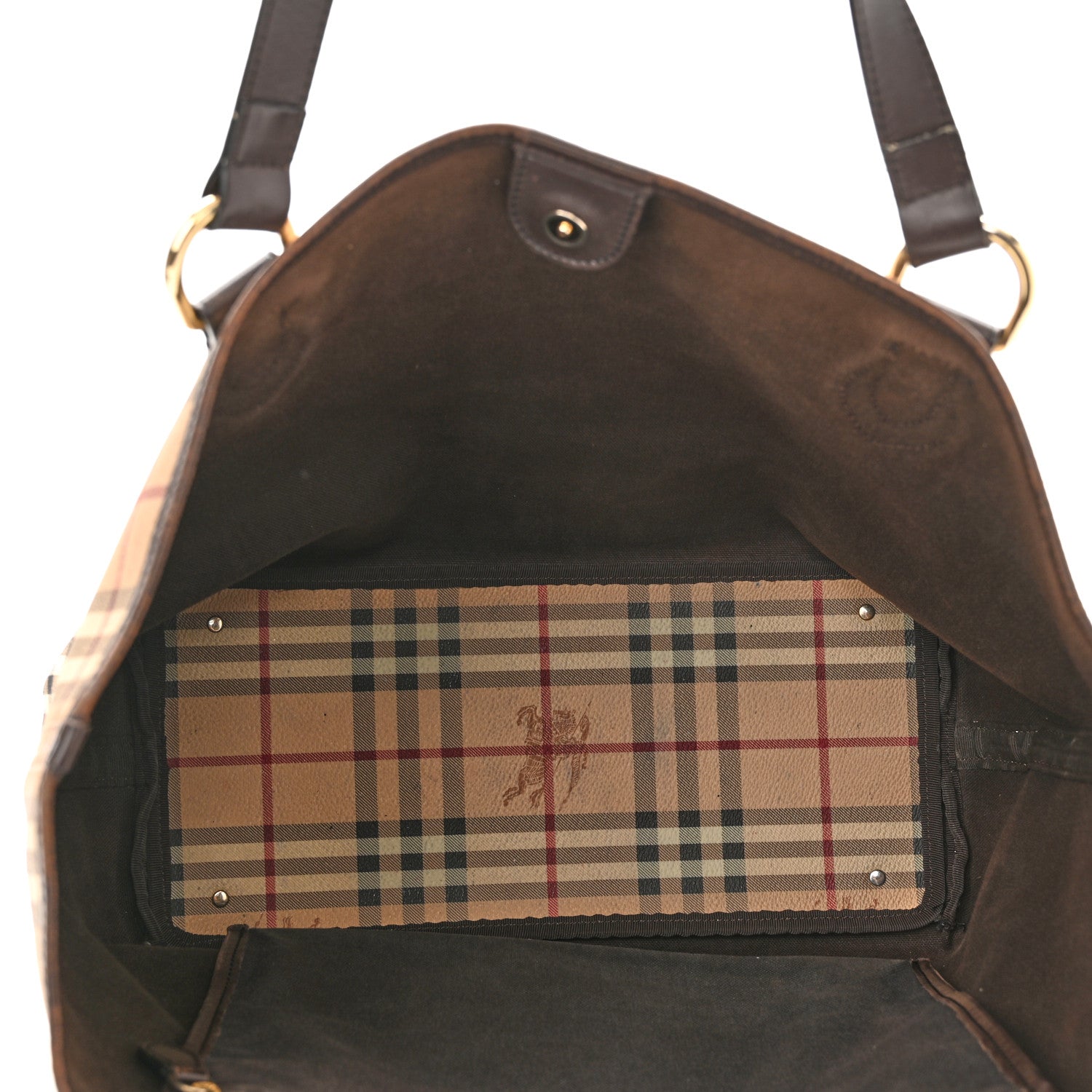 Burberry Haymarket Check Large Nick Tote Chocolate 5 of 14