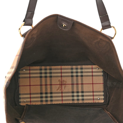 Burberry Haymarket Check Large Nick Tote Chocolate 5 of 14