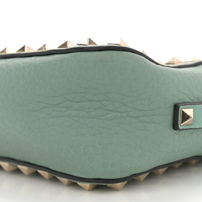 Valentino Garavani Pebbled Calfskin Rockstud Camera Crossbody Bag Green 10 of 11