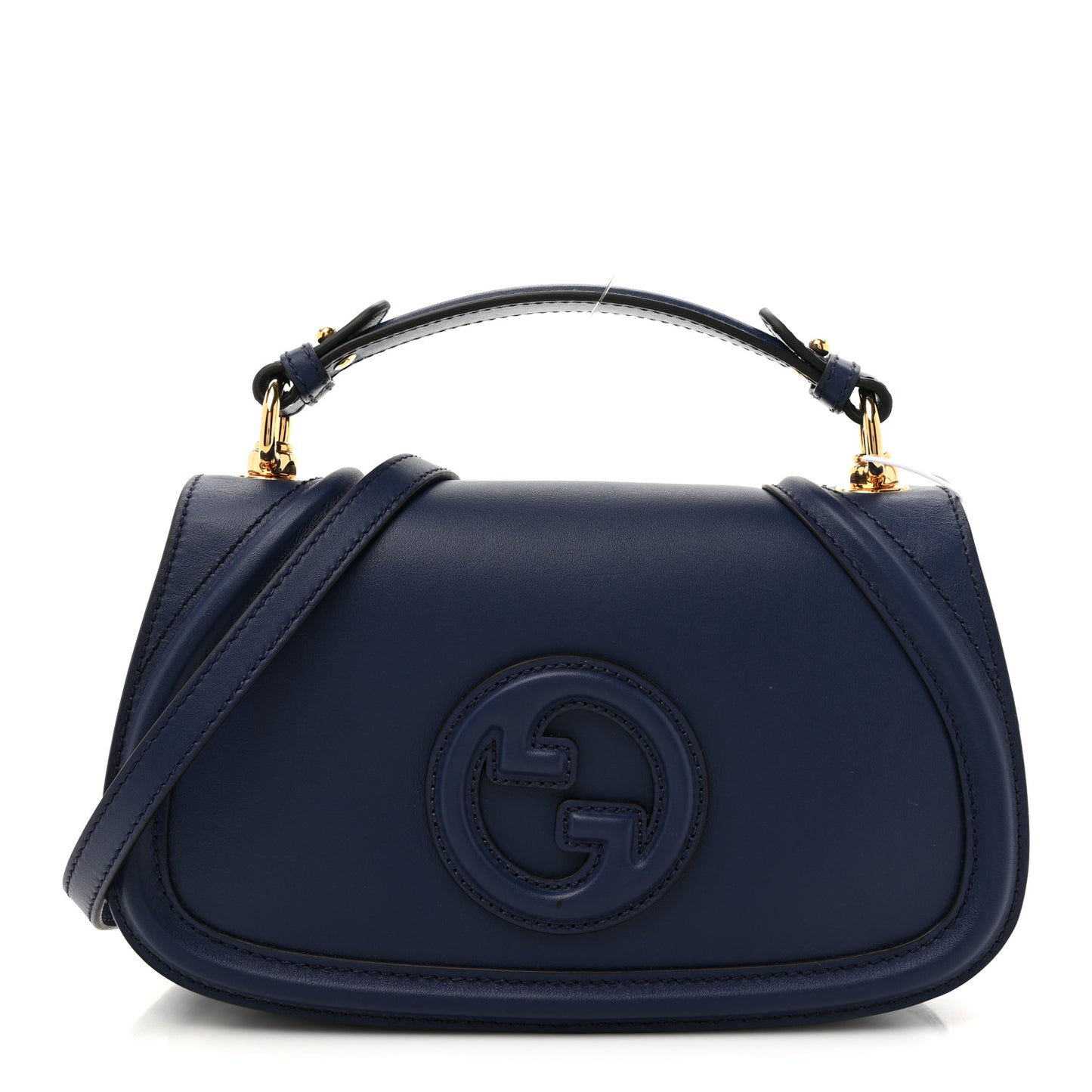 Roxy Calfskin Medium Blondie Top Handle Bag Blue Agata