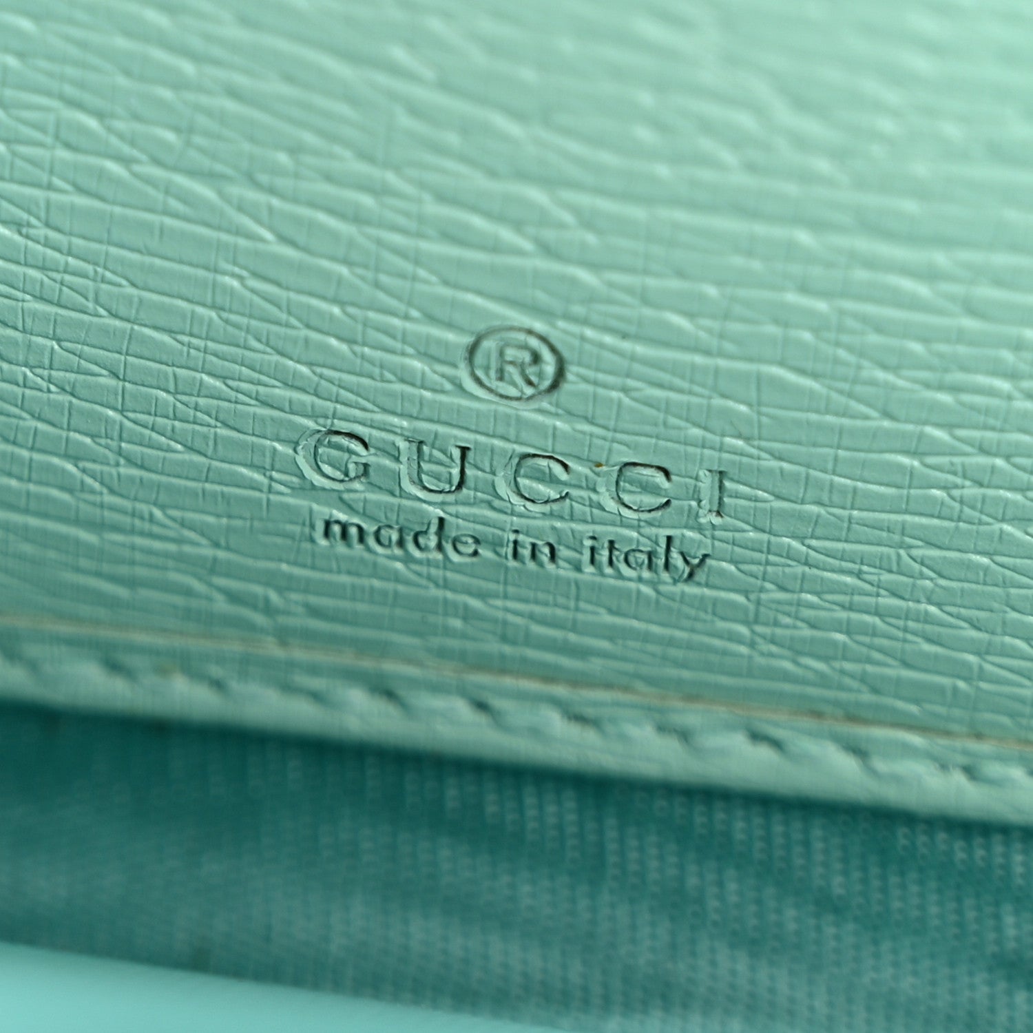 Gucci X PIKARAR Textured Dollar Calfskin Animal Print Zip Around Wallet Green 6 of 10