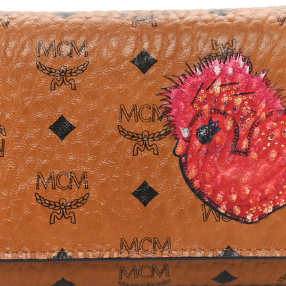 MCM Visetos New Year Series Rooster Three-Fold Flap Wallet Cognac 7 of 10