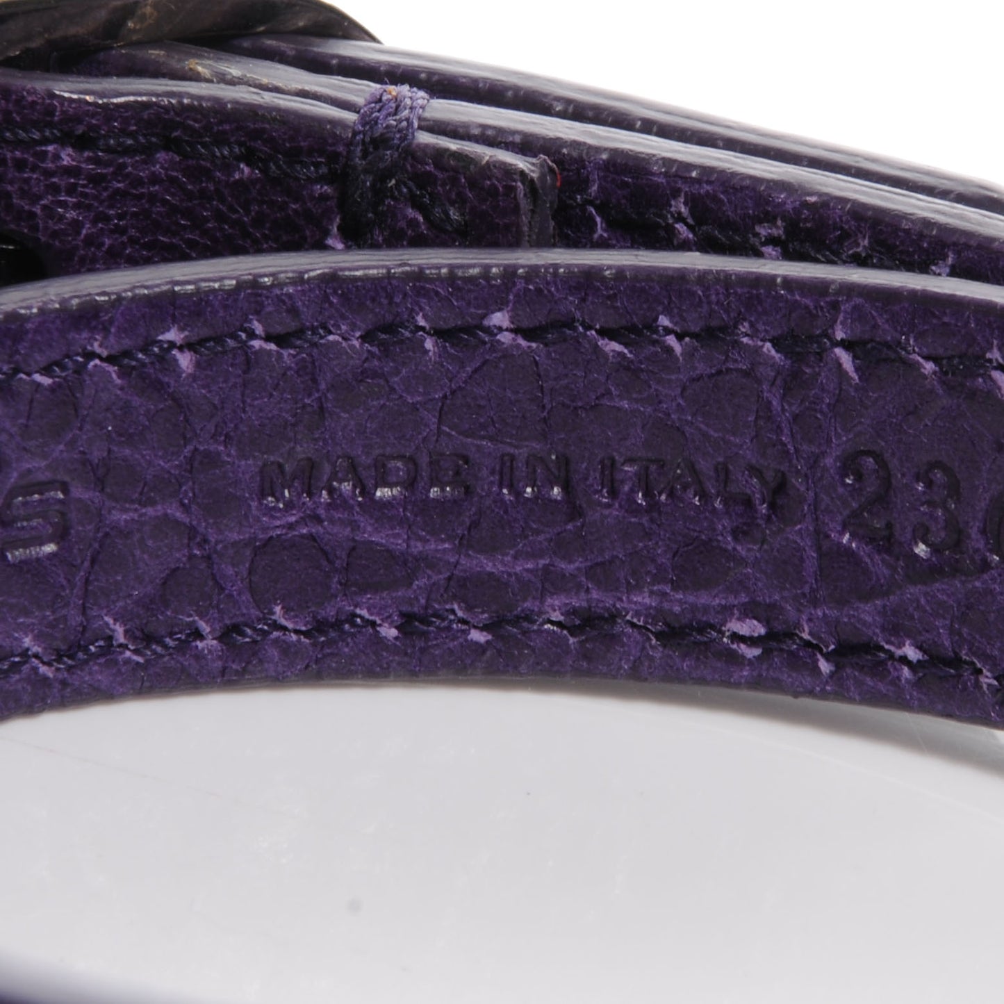 Agneau Arena Giant 12 Silver Hardware Triple Tour Bracelet Small Violet