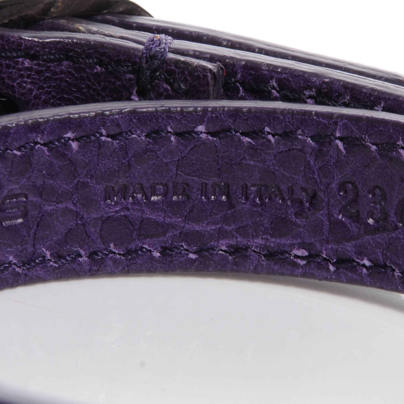 Balenciaga Agneau Arena Giant 12 Silver Hardware Triple Tour Bracelet Small Violet 5 of 9
