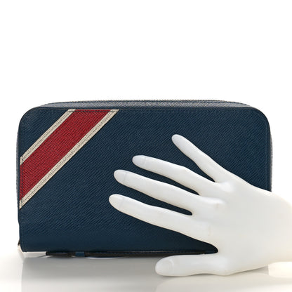 Louis Vuitton Taiga Zippy XL Wallet Blue Red 2 of 14