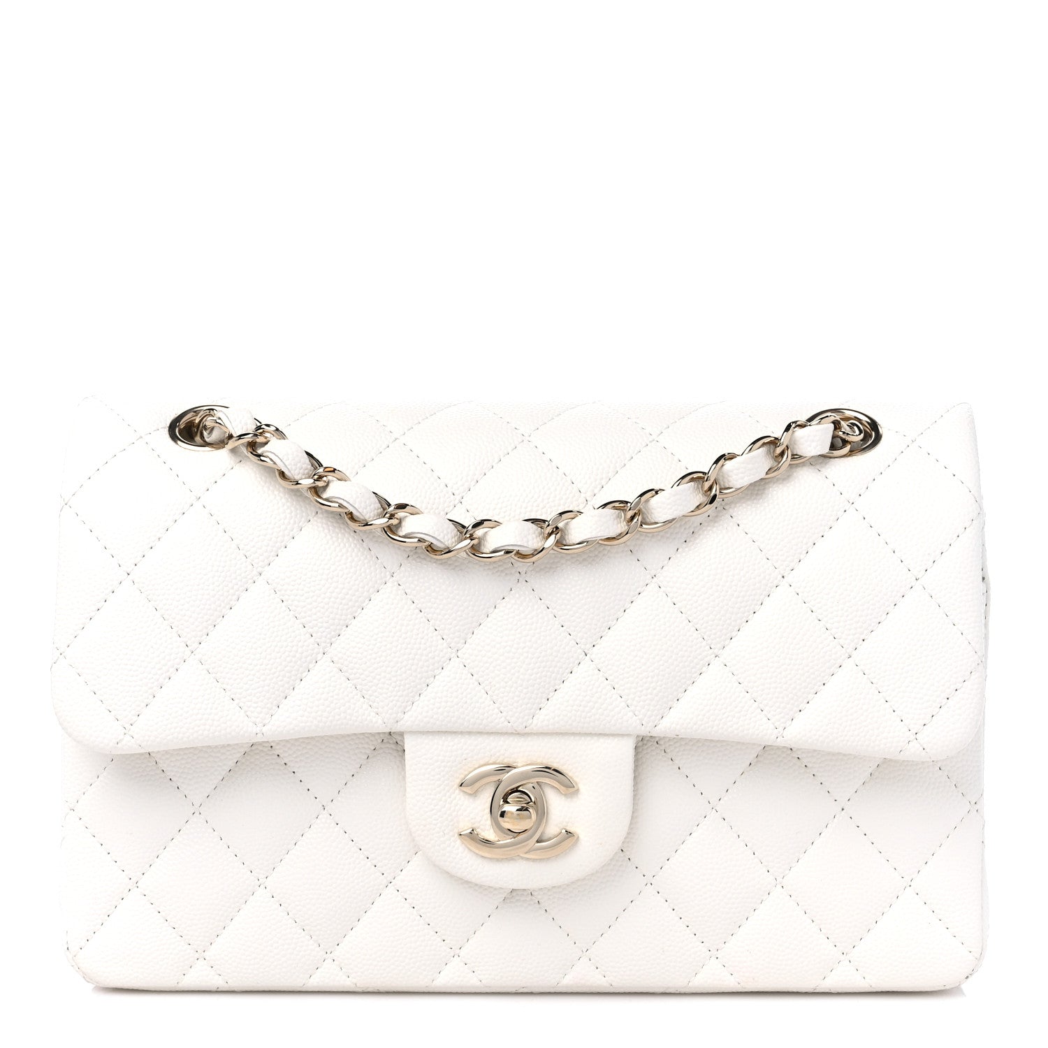 Chanel Caviar Quilted Small Double Flap White 1 of 10