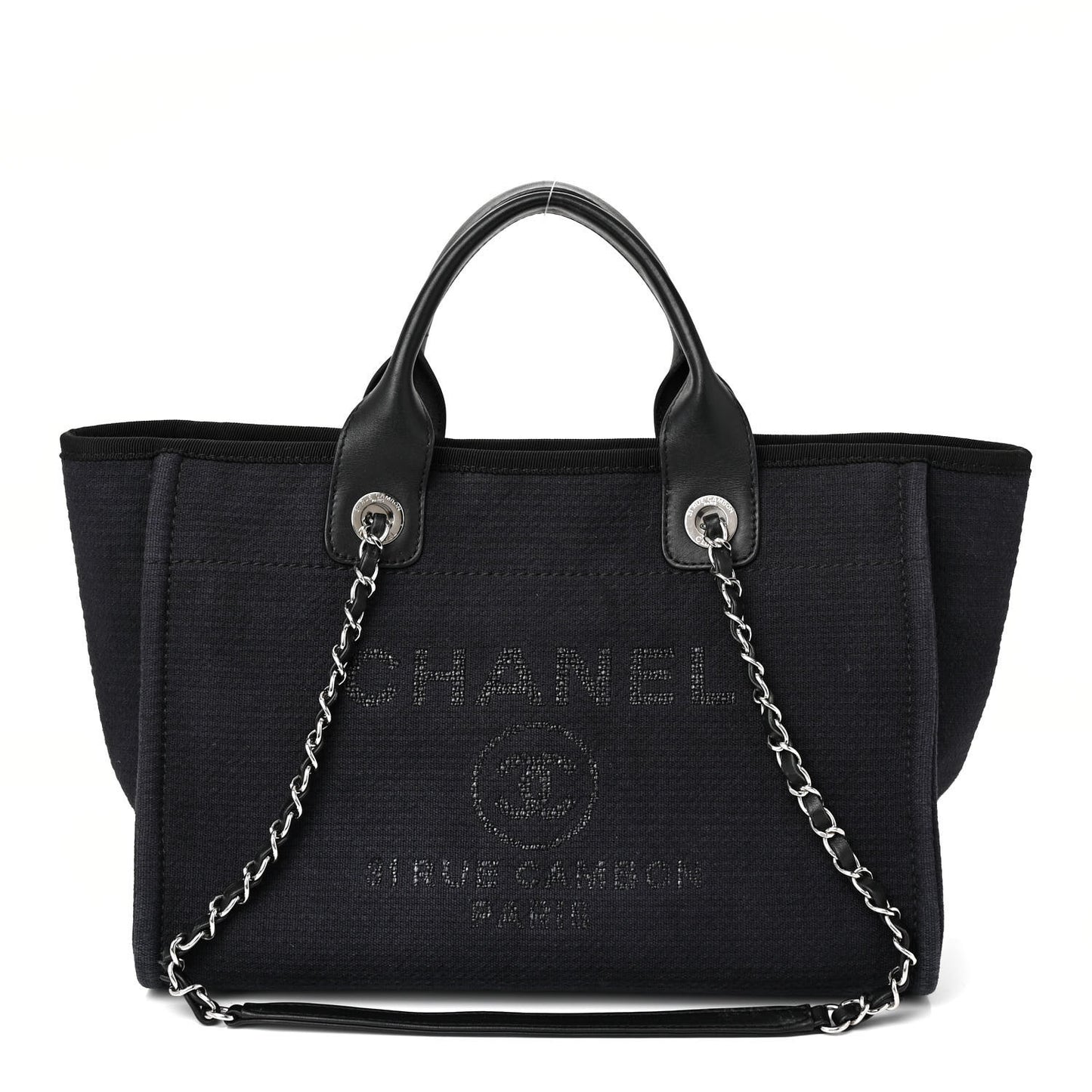 Mixed Fibers Small Deauville Tote Navy Blue