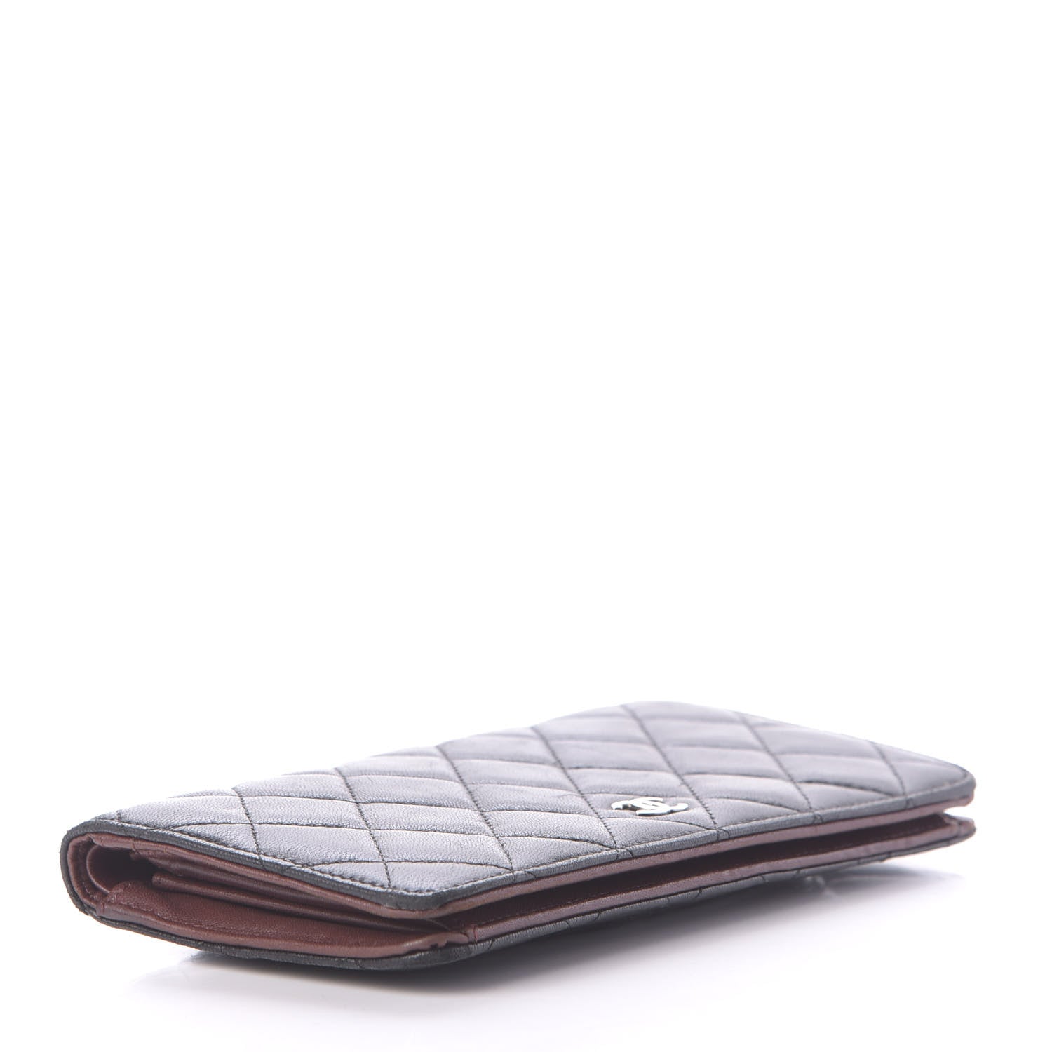 Chanel Lambskin Quilted Yen Wallet Black 4 of 13