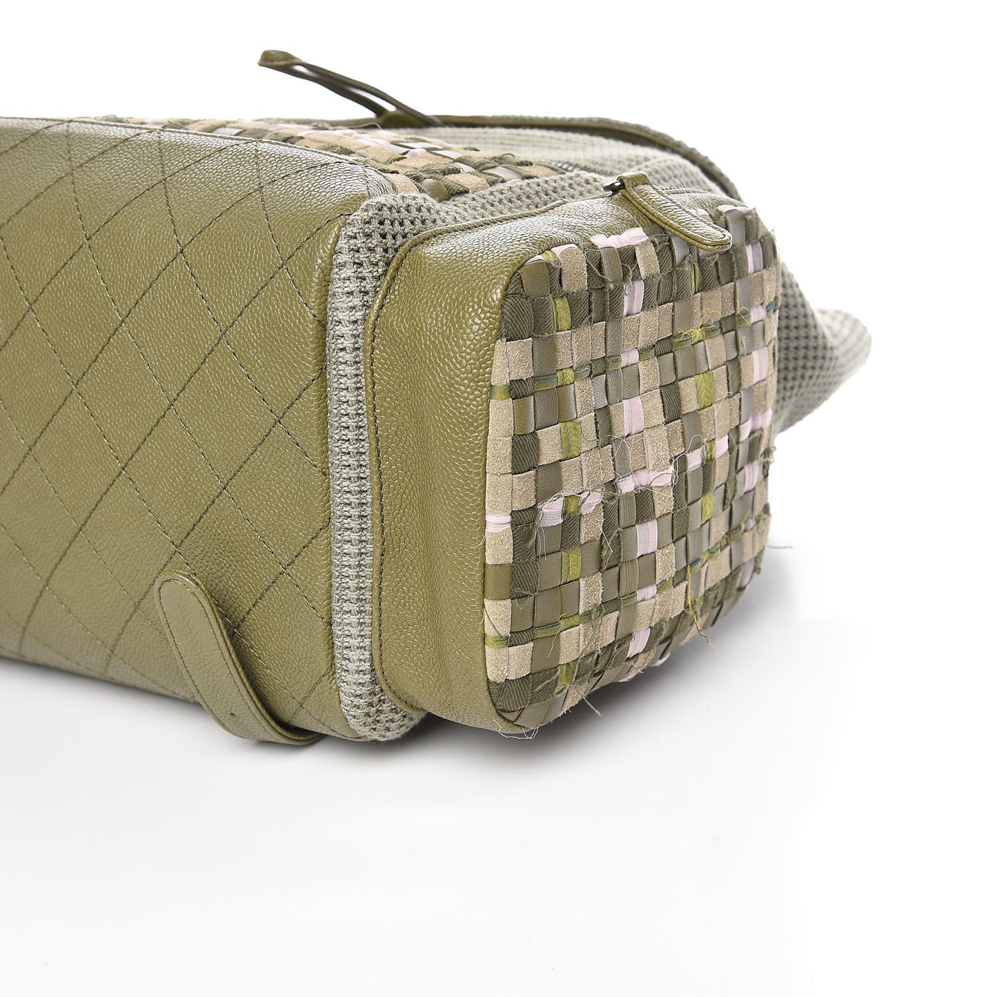 Tweed Canvas Cuba Pocket Backpack Khaki