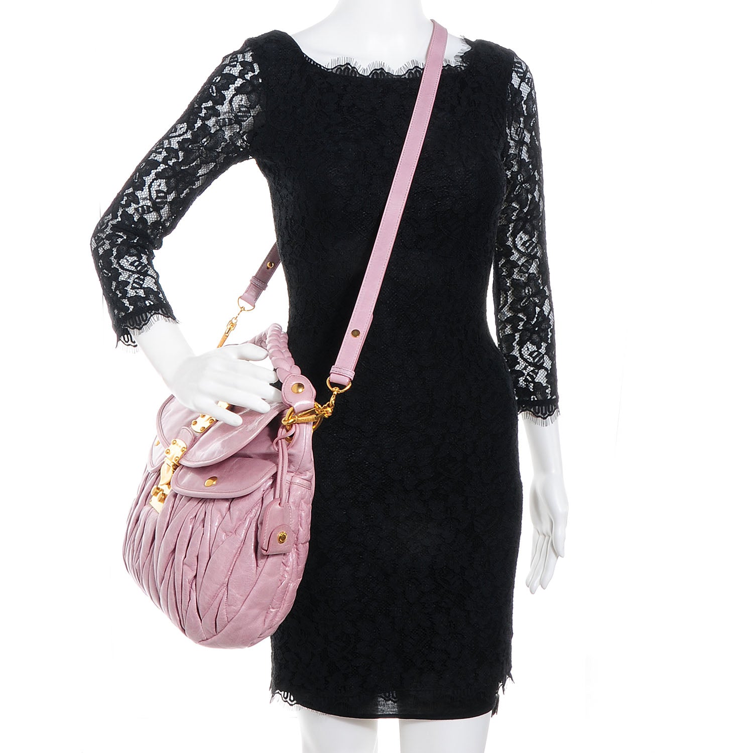 Miu Miu Matelasse Lux Nappa Coffer Hobo Mughetto 2 of 10